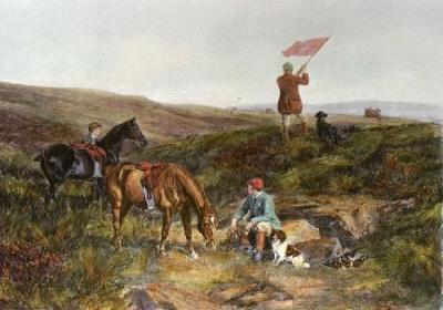 Grouse Driving (Restrike Etching) art print by Heywood Hardy