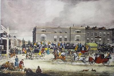 Elephant & Castle, Brighton Rd (Restrike Etching) art print by James Pollard