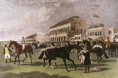 Ascot Grandstand (large) (Restrike Etching) art print by John Frederick Herring