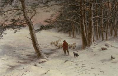 To Winter Quarters (Restrike Etching) art print by Joseph Farquharson