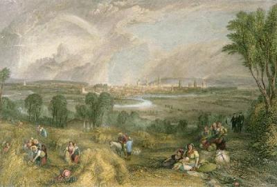 Oxford from North Hinksey Hill (Restrike Etching) art print by Joseph Mallord William Turner
