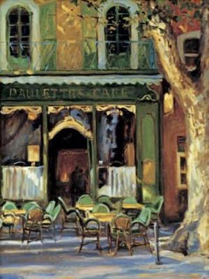 Paulette's Cafe art print by Keith Wicks