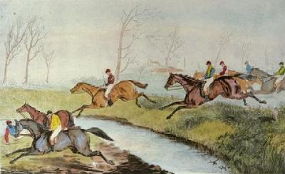 Liverpool Grand Steeplechase Pl.I (Restrike Etching) art print by Laporte