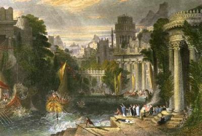 City of Ancient Greece (Restrike Etching) art print by Linton