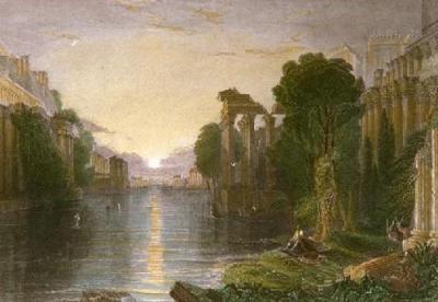 Ruins of Carthage (Restrike Etching) art print by Linton
