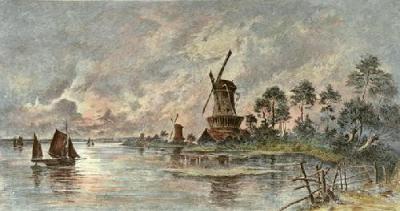 Still Evening (Restrike Etching) art print by Lucien Gautier