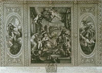 Whitehall Ceilings Pl.III (Restrike Etching) art print by Peter Paul Rubens