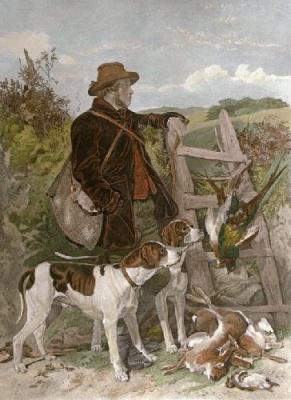 English Gamekeeper (Restrike Etching) art print by Richard Ansdell