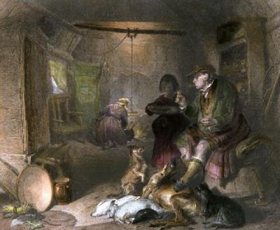 Interior of a Highlanders Cottage (Restrike Etching) art print by Sir Edwin Henry  Landseer