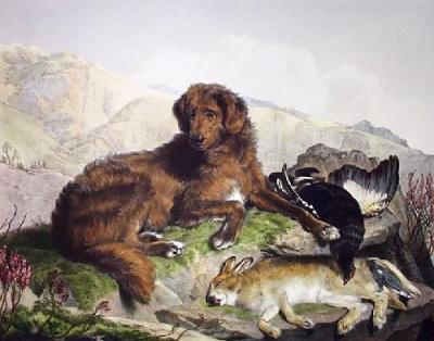 Retriever & Game (Restrike Etching) art print by Sir Edwin Henry  Landseer