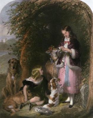 Sutherland Children (Restrike Etching) art print by Sir Edwin Henry  Landseer