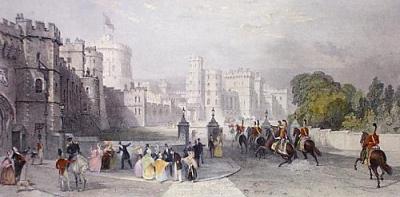 Windsor Castle (Restrike Etching) art print by Thomas Allom