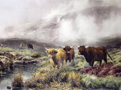 On Rannoch Moor (Restrike Etching) art print by Walter Hunt