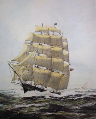 Cutty Sark (Restrike Etching) art print by William Bishop
