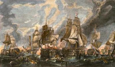 Battle of Trafalgar (Restrike Etching) art print by William Clarkson Stanfield