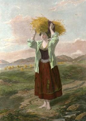 Ruth In The Fields Of Boaz (Restrike Etching) art print by William Frith