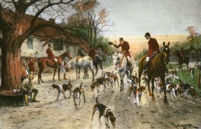 After a Good Day, Red Lion (Restrike Etching) art print by Wright
