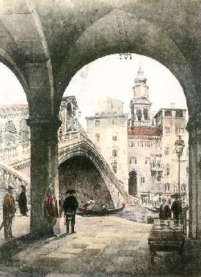 Rialto Bridge (Restrike Etching) art print by A.C. Fare