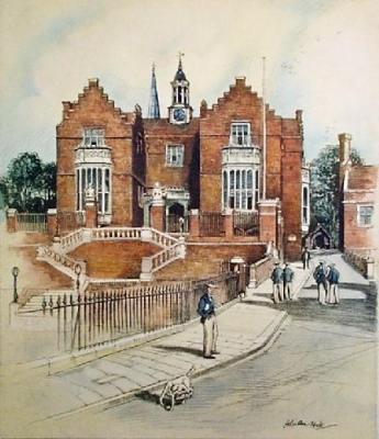 Harrow School (Restrike Etching) art print by Adrian Hill