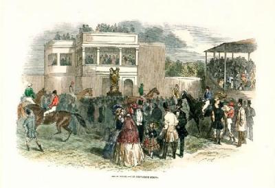 Ascot Races (Stewards' Stand) (Restrike Etching) art print by Anonymous