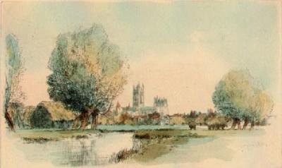 Canterbury (Restrike Etching) art print by Anonymous