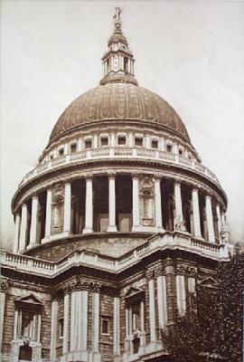 Dome Of St Pauls (Restrike Etching) art print by Anonymous