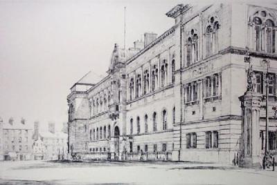 Edinburgh Infirmary Medical School (Restrike Etching) art print by Anonymous