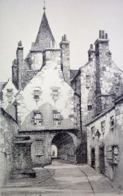 Edinburgh Tolbooth (Restrike Etching) art print by Anonymous