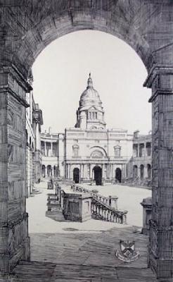 Edinburgh University (Restrike Etching) art print by Anonymous