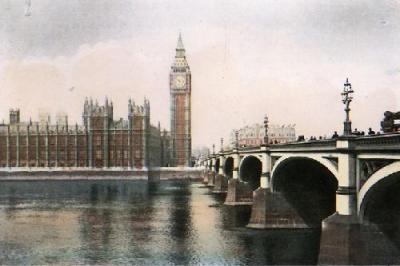 Houses of Parliament & Bridge (Restrike Etching) art print by Anonymous