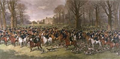Lawn Meet At Badminton (Restrike Etching) art print by Anonymous