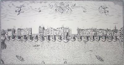 Old London Bridge (Restrike Etching) art print by Anonymous