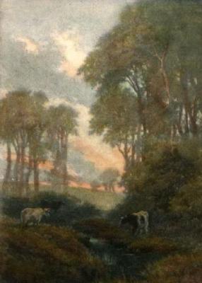 Peaceful Evening (Restrike Etching) art print by Anonymous