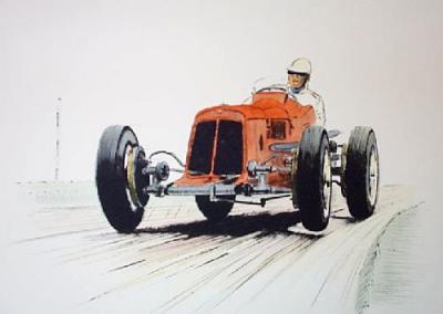 Racing Motor (Restrike Etching) art print by Anonymous
