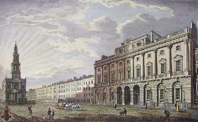 Somerset Place, View of (Restrike Etching) art print by Anonymous
