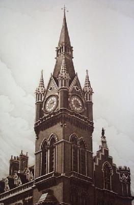 Tower of St Pancras (Restrike Etching) art print by Anonymous