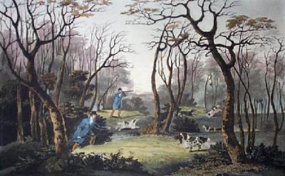 Woodcock Shooting (Restrike Etching) art print by Anonymous