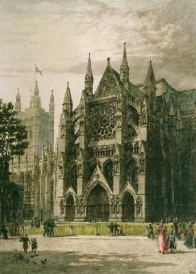 Westminster, North Porch (Restrike Etching) art print by Axel Haig