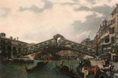 The Rialto (Restrike Etching) art print by Canaletto