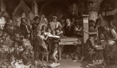 Caxton (with Edward 1V) (Restrike Etching) art print by Daniel MacLise