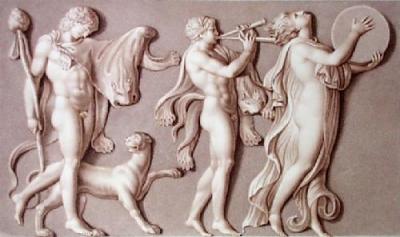 The Bacchic Procession (Restrike Etching) art print by E. Burney