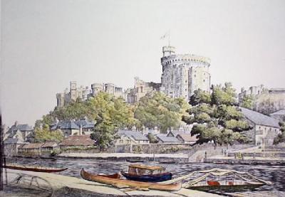 Windsor Castle (Restrike Etching) art print by Graham Clilverd