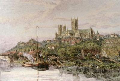 Lincoln Cathedral (Restrike Etching) art print by Hine