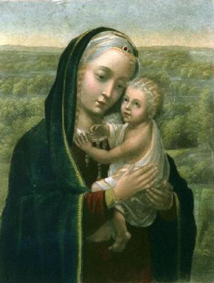 Madonna & Child (Restrike Etching) art print by Jan Hemling