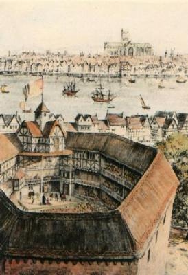 Globe Theatre (Restrike Etching) art print by John Berry