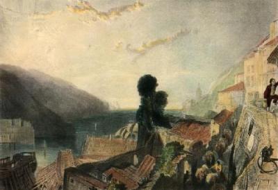 Dartmouth on the River Dart (Restrike Etching)