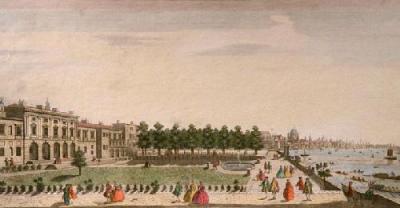Palace of Somerset (Perspective view) (Restrike Etching) art print by Maurer