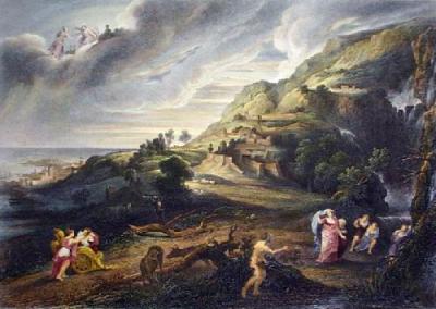 Ulysses Approaches the Island of the Phoecians (Restrike Etching) art print by Peter Paul Rubens