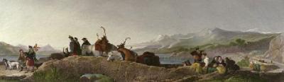 Chiefs Return From Deer Stalking (Restrike Etching) art print by Sir Edwin Henry  Landseer
