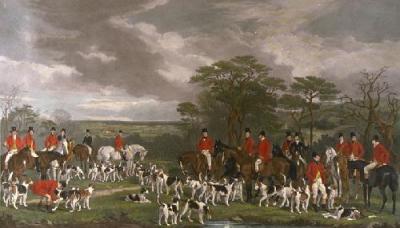 Sutton & Quorn ( & Key Plate) (Restrike Etching) art print by Sir Francis Grant